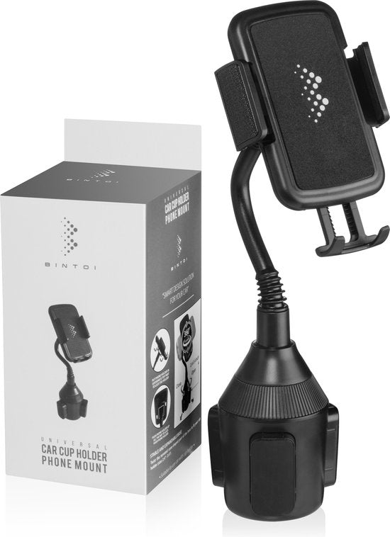 Bintoi® T200 - Telefonhalter Autozubehör - Telefonhalter GSM Halter Auto - Cup Holder Auto - Telefon GSM Halter mit festem Griff - iPhone/Samsung/Huawei/Oneplus - Geschenk