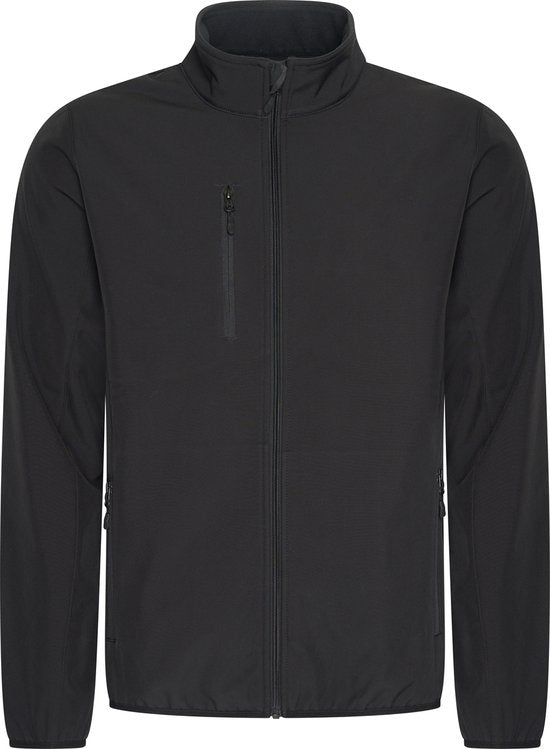 Mario Russo Softshell Jacke Herren - Winterjacke Herren - Jacken Herren - Winddicht und wasserabweisend - Schwarz - XXL