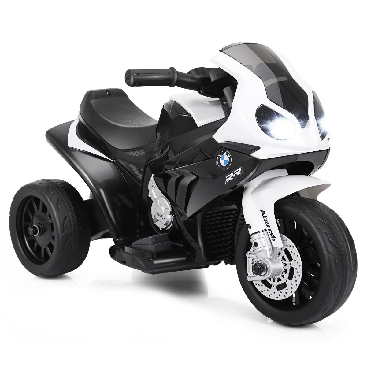 Coast Spielzeugmotorrad - BMW Design - 6V - 66 x 37 x 44 cm - Schwarz mit Weiß