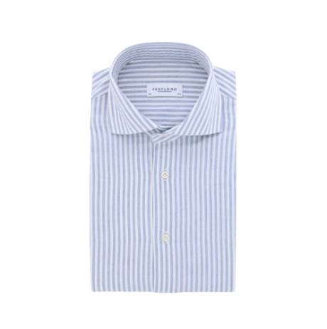 PROFUOMO HEMD BLUE STREEP Größe 27/31