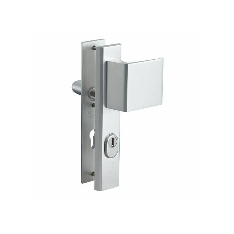 Nemef - Sicherheitsbeschläge Drückergriff Langschild - PC72 - Aluminium F1