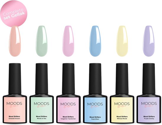 Moods Gellac 6-teiliges Set - Gel-Nagellack Starter Pack - Gel-Nagellack - 8ML - Mood Shifters - Gellac - Nägel - Chic Colours