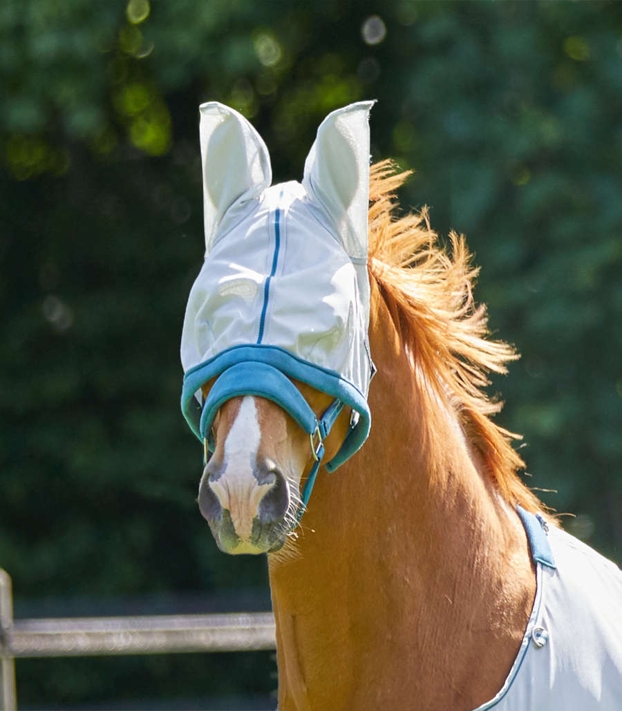 KANTRIE - Fliegenmaske - silbergrau - Größe Pony