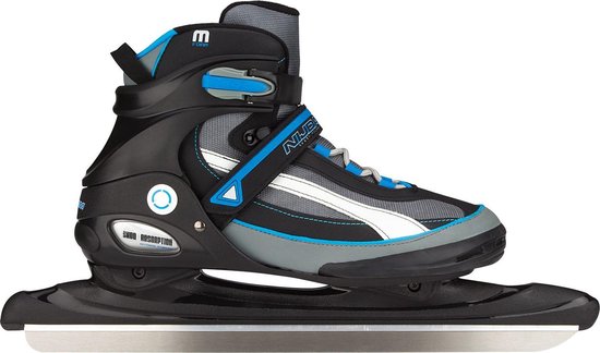 Nijdam Nordic skate - Semi-Softboot - Schwarz/Silbergrau/Blau - 38