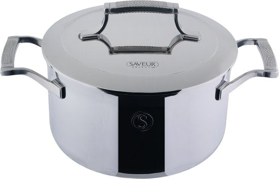 Saveur Voyage Kochtopf - Ø22 cm - Dreischicht-Edelstahl - PFAS-frei - Induktion - Backofenfest