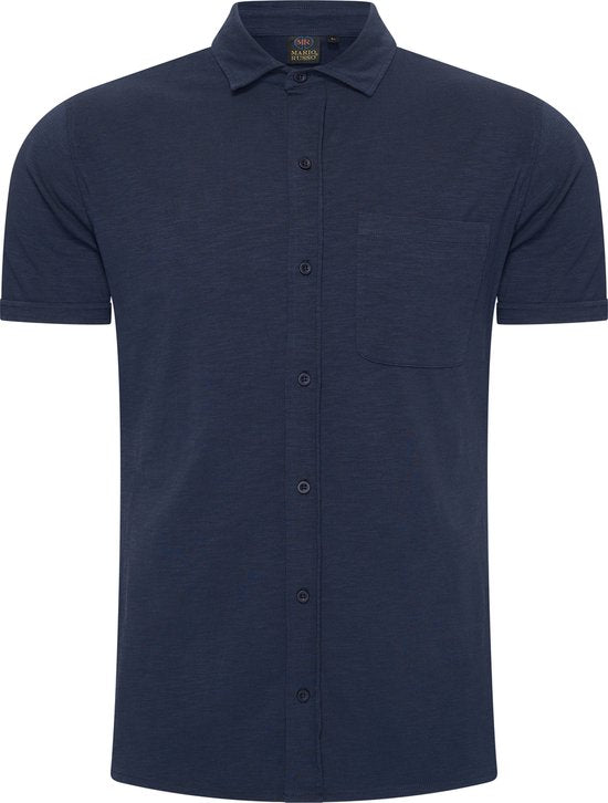 Mario Russo Kurzarmhemd - Hemd Herren - Polohemd Herren - t shirt men - XL - Navy