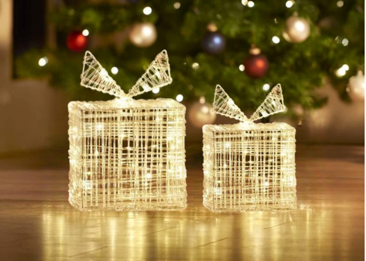 Nampook SET aus 2 Geschenkboxen - 2 verschiedene Größen - 15 und 20 cm hoch - 30 und 40 LED