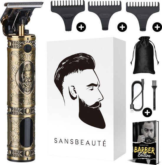 Professionelle kabellose T-Klingen-Haarschneidemaschine - Sansbeauté® Buddha Trimmer - Bartschneider - Haarschneider Herrenkopfhaar - Cheveux Haar - Haartrimmer - Friseur Haar Maschine - Haarschneider - Barbier Haarschneider - Friseurset