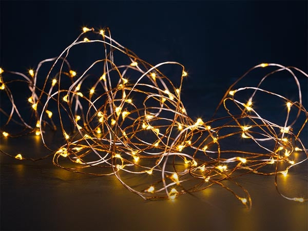 Weihnachtsbeleuchtung - 12m - 120 LEDs - Warmweiß - Innenbeleuchtung
