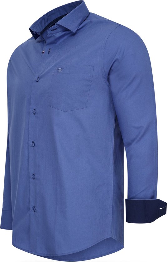 Cappuccino Italia - Herren Uni Hemd - Blau - Größe XXL