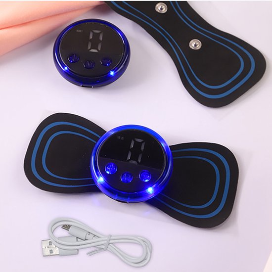 EMS-Massage - Digital - EMS Mini-Massagegerät - Elektronische Muskelstimulationsmassage - Elektromassage - Elektrostimulationsmassage - Nacken - Rücken - Bauch - Muskeln