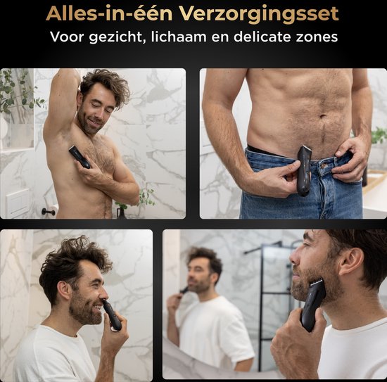 Wellshave Shave Package 3.0 - Nasentrimmer - Body Groomer - All-in-One Augenbrauen- und Ohrhaartrimmer - Nasentrimmer für Männer - Body Trimmer Men - Rasierer für Schambereich & Körper