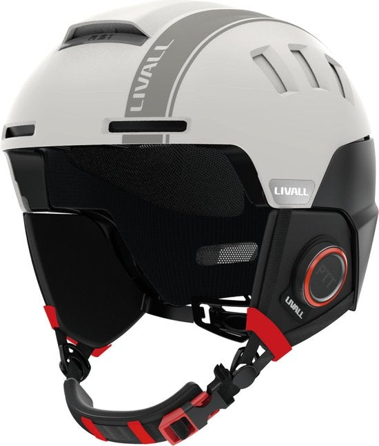 Livall - Smart Skihelm RS1 - Stereo Speakers - Sprachsteuerung - Größe Medium - Weiß