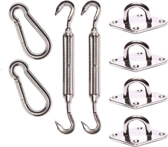 Edelstahl-Aufsatzset quadratischer Schirmstoff Nesling