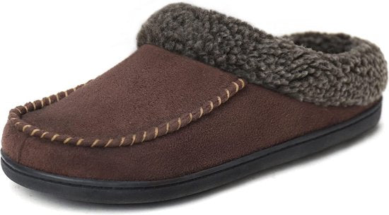 Hausschuhe Herren - Hausschuhe - Größe 42/43 - Cognac - Rutschfest - Comfeet