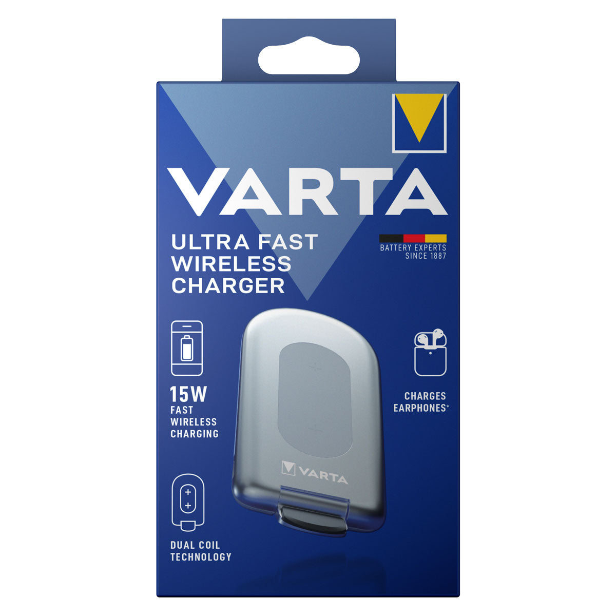 Varta Ultra Fast Wireless Charger - 31x100x195 mm - Iphone Ladegerät – Bild 2