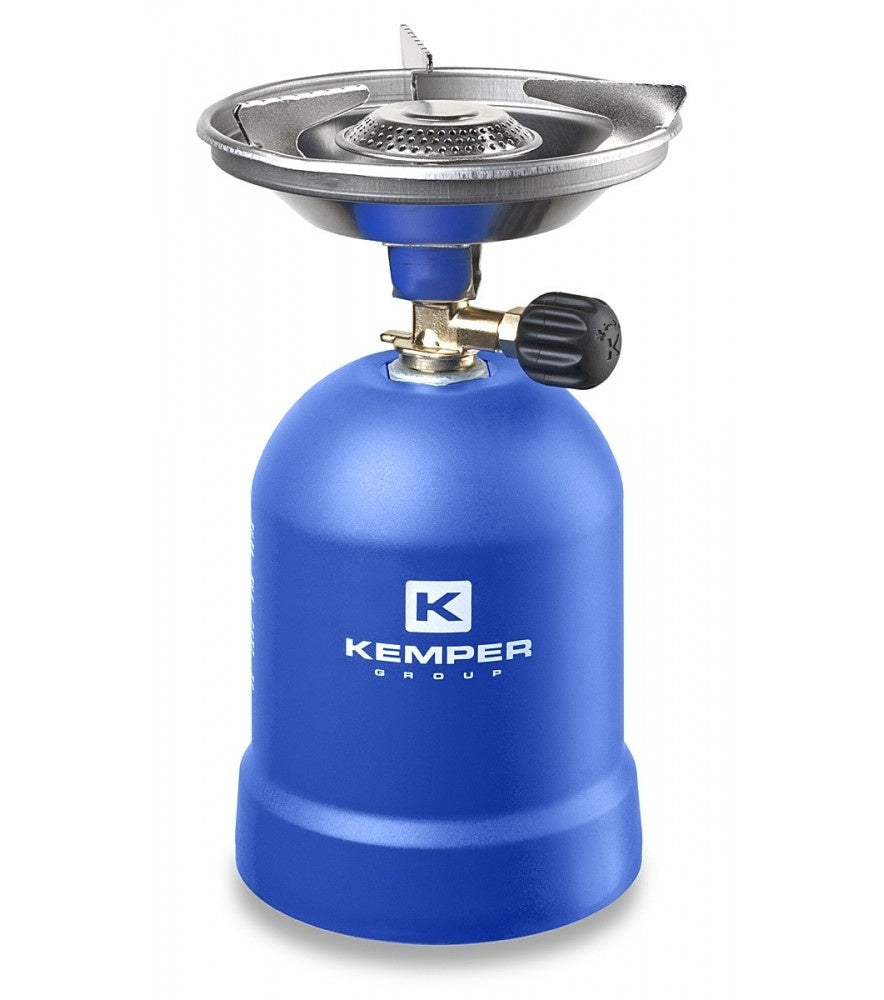 Kemper Gasherd mit Windschutz 1200 Watt Blau Excl.