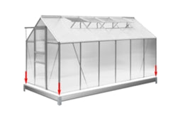 Verzinkter Gewächshausboden/Gewächshausfuß - 12X6 Meter