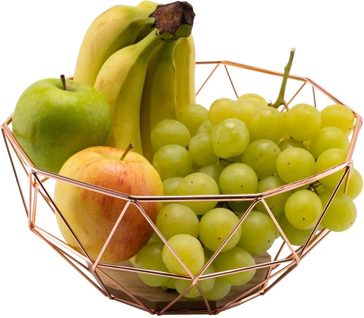 Chefarone Obstkorb - Obstschale - Gemüsekorb - Aufbewahrung - Metall - Holz - Kupfer