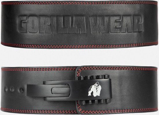 Gorilla Wear - unterstützender Hebegürtel - 4 Zoll Premium Ledergürtel - L/XL - Schwarz