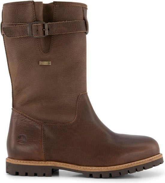 Travelin' Finland Men - Wollgefütterter Outdoor-Stiefel aus Leder - Wasserdichte Stiefel - Dunkelbraunes Leder