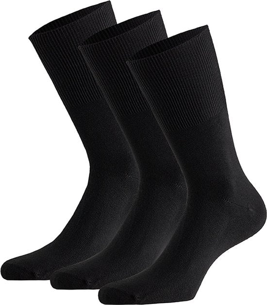 Diabetes Socken - Nahtlose Socken ohne Quetschung - 3 Paar - Schwarz - Größe 35-38 - Modal Antipress - Damen Socken - Medizinische Socken - Socken ohne Gummizug