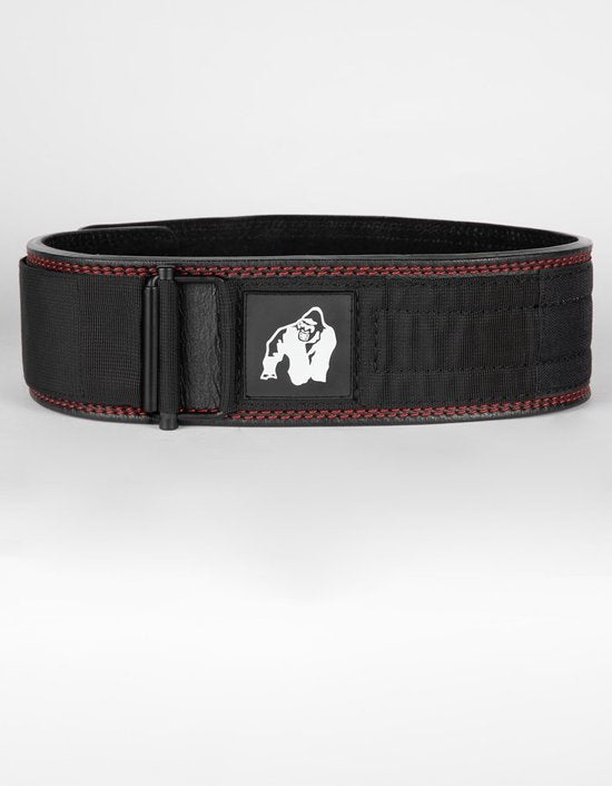 Gorilla Wear Halterung Gürtel - 4 Zoll Premium Leder Heben Gürtel - schwarz - 2XL/3XL