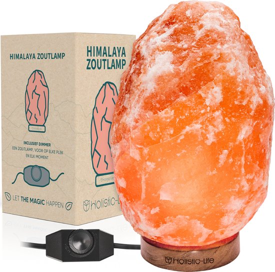 Dimmbare XL Salzlampe 5-7KG Himalaya-Salz - Tischlampe - Stimmungslampe - Himalaya-Salzstein-Nachtlampe - dimmbar - inkl. E-Book - Geschenk