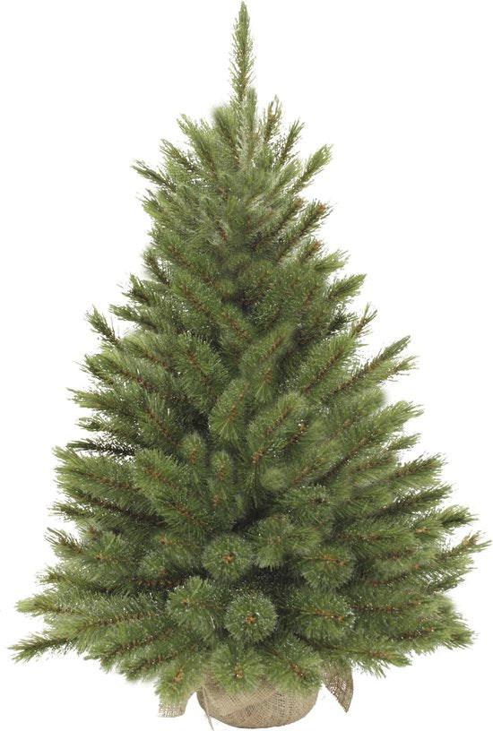 Triumph Tree Forest Frosted Künstlicher Weihnachtsbaum aus Jute - H90 x Ø62 cm - Grün