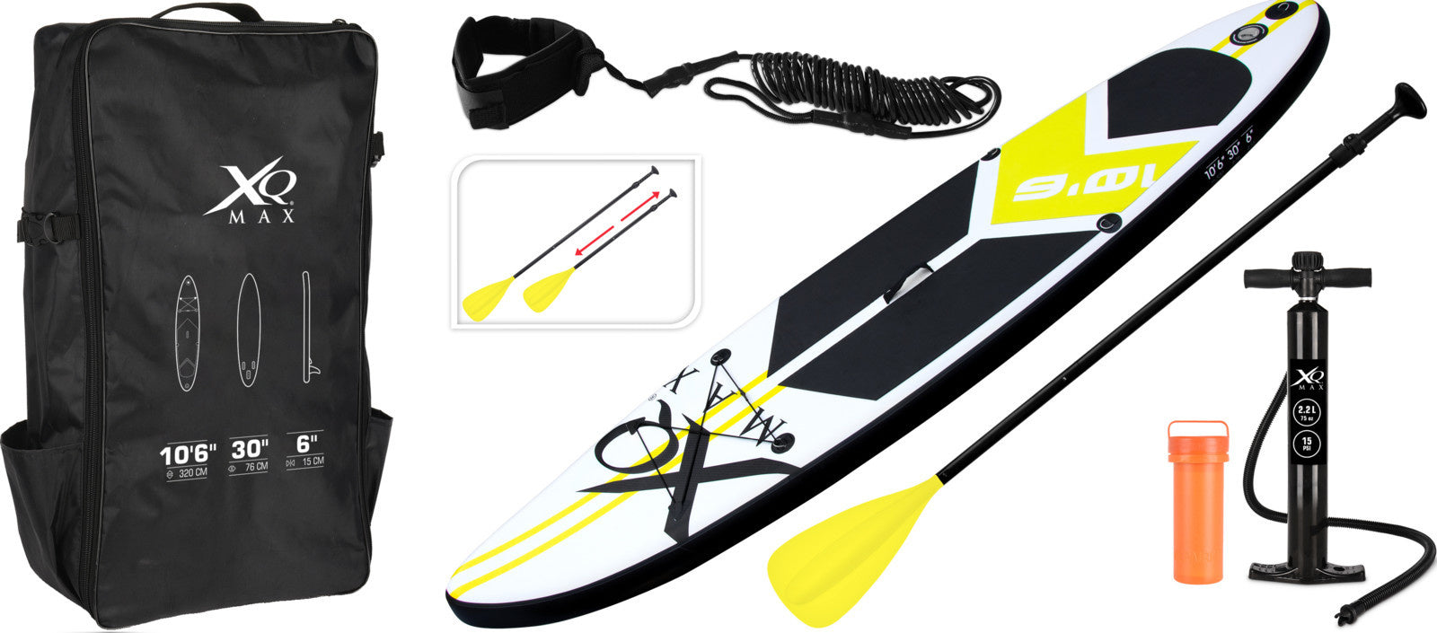 XQ Max - Aufblasbares Stand Up Paddle Board Weiß