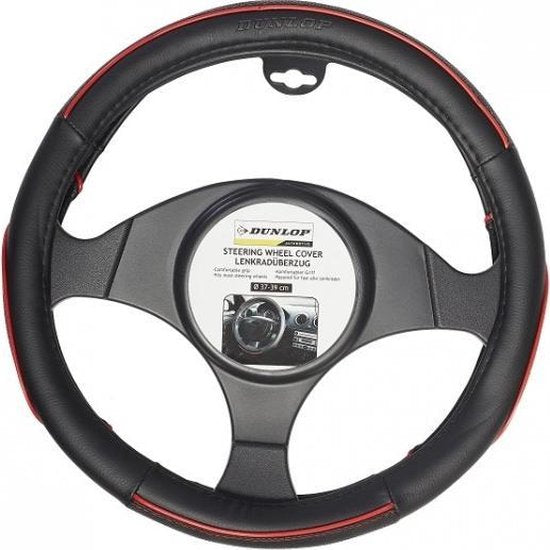 Dunlop Lenkerabdeckung - Universal - Pu - Schwarz/Rot - Ø37-39 cm