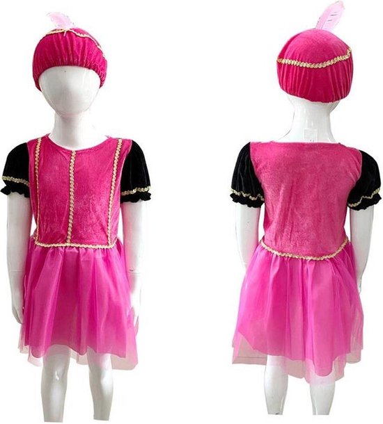 Kostüm Set Pete Kleid Rosa Lila 3-5 Jahre