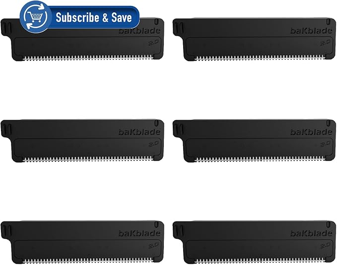 baKblade Rasierklingen - Dryglide Nachfüllpackungen - 6 Stück - Schwarz