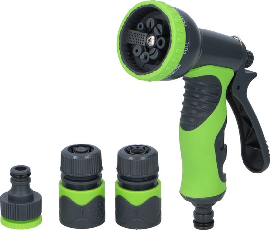 Kinzo Sprayer Set - 4 Teile - 8 Funktionen - Grün/ Grau