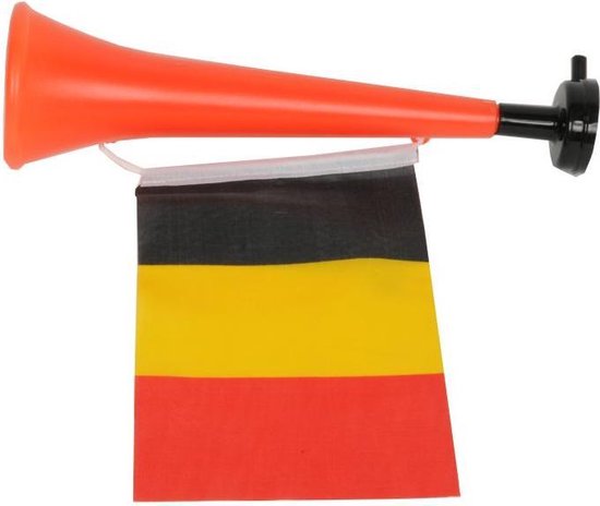 Horn mit Flagge Belgien 28cm