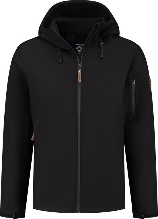 Travelin' Jack Sverre Men - Softshell-Jacke für Männer - Fleece-Futter - Schwarz