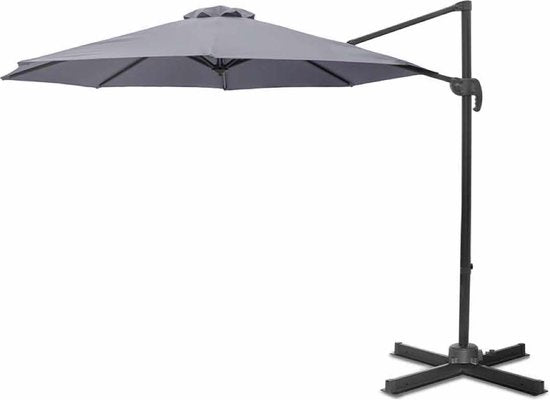 Feel Furniture - Toscano - Luxe Sonnenschirm - Roma - 3 Meter - Dunkelgrau