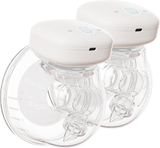 Youha elektrische Milchpumpe - Doppelseitiges Abpumpen - Freihändiges Abpumpen - BPA-frei - Stillen - Abpumpgerät - 2x 240ML Becher Muttermilch - Manuell bedienbar - Größe: 24mm - Inklusive E-Book zum Stillen und Abpumpen!