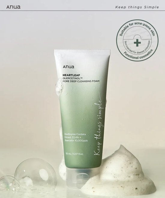 ANUA - Heartleaf Quercetinol Pore Deep Cleansing Foam - Koreanische Hautpflege - 150ml