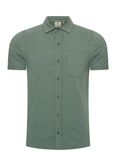 Mario Russo Fancy Jersey Shirt - Duck Grün - Größe L