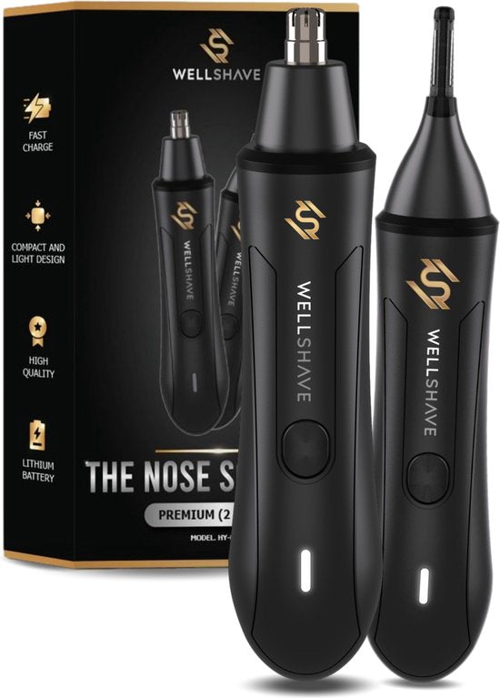 Wellshave 2 in 1 Nasentrimmer Premium - Augenbrauen- und Ohrhaartrimmer - Nasenhaartrimmer für Männer - Augenbrauentrimmer
