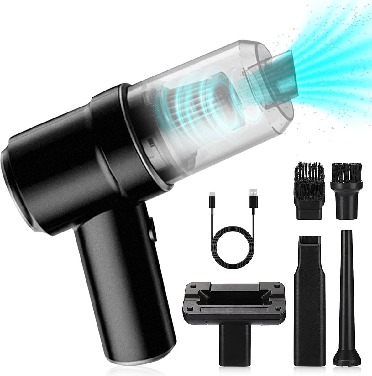 MATTIÂ¬Ã† - Auto Stofzuiger - Handstofzuiger - Mini Stofzuiger - Kruimeldief - Kruimelzuiger - Met Blaasfunctie