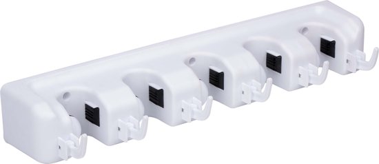 alpina Besenhalter Aufhängesystem - Werkzeughalter - 5 Öffnungen Push and Click System