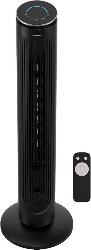 Auronic Tower Fan - Bodenventilator - Luftkühler - Standventilator - 105 CM - 5 Geschwindigkeiten - Mit Fernbedienung - Leiser Ventilator - Ventilator - 45 dB - Schwarz