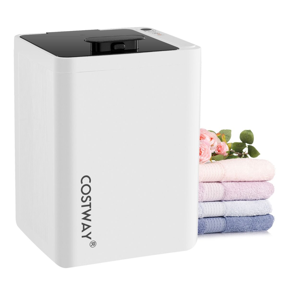 Coast SPA Handtuchwärmer 23L - Weiß/Schwarz - 32 x 28 x 44 cm - Mit LED-Anzeige
