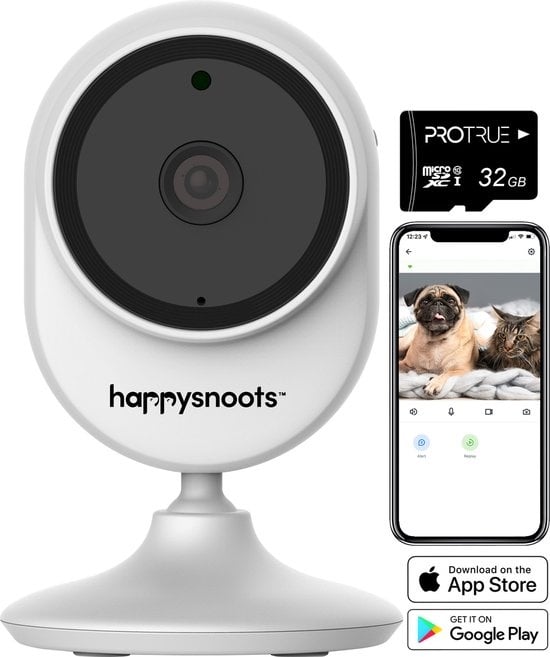 1080p Haustierkamera mit App - Hundekamera - Haustierkamera - Haustierkamera Wifi Indoor- für Hund / Katzen / Tiere