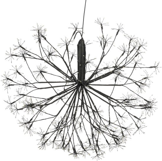 Luca Lighting Weihnachtslichterkugel mit warmweißen LED-Lichtern - Ø60 cm - Schwarz