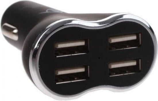 Dunlop Autoladegerät Vierfach 12/24 Volt 4.8a Schwarz