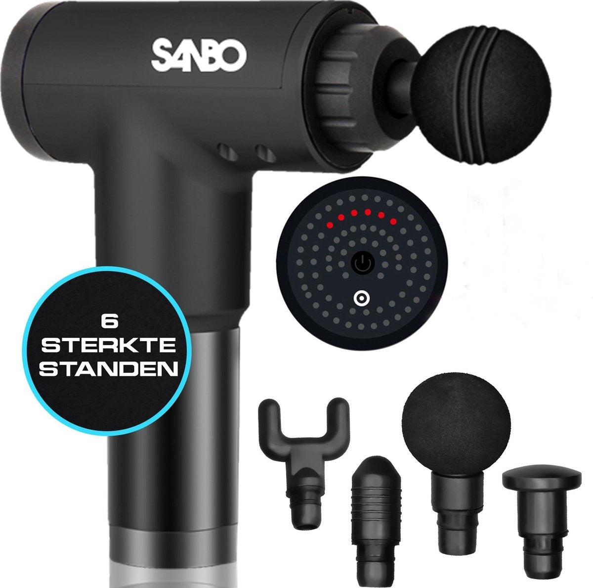 Sanbo HK-474 - Massagepistole - Sport und Relax Massage - Schwarz
