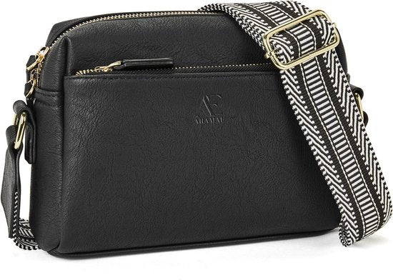 AramaeÂ® - Umhängetasche Damen - Umhängetaschen - Schultertasche - Handytasche - Schwarz